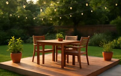 Design Inspiration: wooden deck on concrete slab for a chic backyard retreat