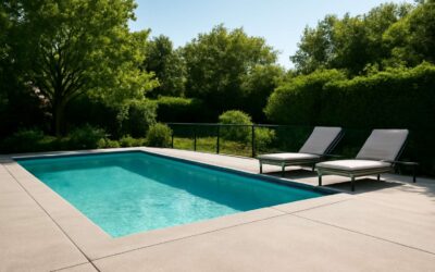 Build a stunning backyard oasis with a concrete slab around pool for safety and style